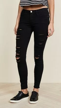 FRAME Le Color Rip Skinny Jeans