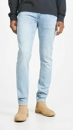 FRAME L'Homme Skinny Denim Jeans In Finn Finn Wash