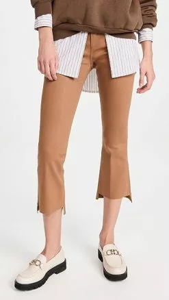 FRAME Le Crop Mini Boot Coated Raw Stagger Jeans