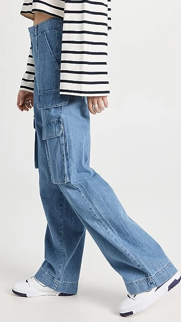 FRAME Relaxed Straight Cargo Jeans - Image 3