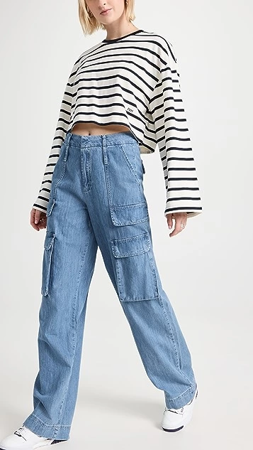 FRAME Relaxed Straight Cargo Jeans - Image 4