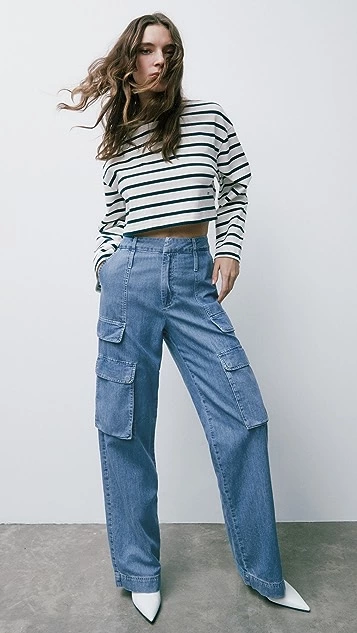 FRAME Relaxed Straight Cargo Jeans - Image 5