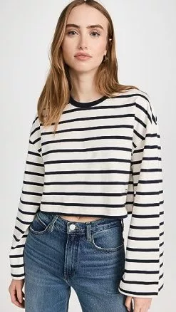 FRAME Crop Bell Sleeve Tee