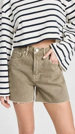 FRAME Le Super High Raw Edge Shorts