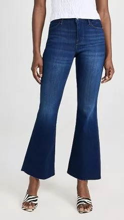 FRAME Le Easy Flare Raw Aw Jeans