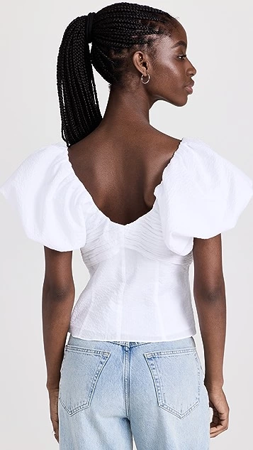 FRAME Puff Sleeve Top - Image 2