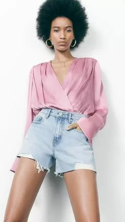 FRAME Le Brigette Shorts Raw After